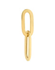 Double Flat Oval Link Long Earrings