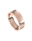 matte concave comfort fit ring 6mm rose gold