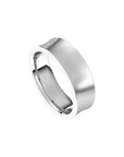 matte concave comfort fit ring 6mm white gold, sterling sliver, platinum