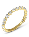 Single Shared Prong Diamond Halfway Band 2 mm