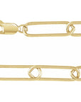 Elongated Flat Link Chain - Necklaces