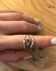 Curved Diamond Band - Rings
