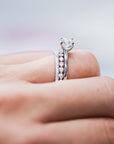Single Shared Prong Diamond Band 2 mm Halfway Diamonds - Rings