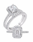 Emerald Halo Diamond Ring - Rings