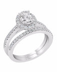 Oval Halo Diamond Ring - Rings