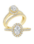 Oval Halo Diamond Ring - Rings
