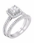 Square Halo Diamond Ring - Rings
