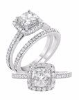 Square Halo Diamond Ring - Rings