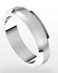Men's Beveled Edge Wedding Band - Rings