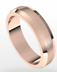 Men's Beveled Edge Wedding Band - Rings