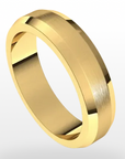 Men's Beveled Edge Wedding Band - Rings