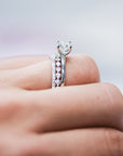 Single Shared Prong Diamond Band 2.0mm 3/4 Diamonds - Rings