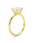 East West Emerald Solitaire Ring - Engagement Rings