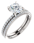 Cecelie Solitaire Diamond Wedding Set - Rings