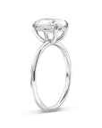 2.50 Carat Oval Solitaire Moissanite Ring - Rings