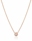Bezel Set Diamond Necklace - Necklace