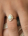 Arielle Diamond Opal Ring - Rings