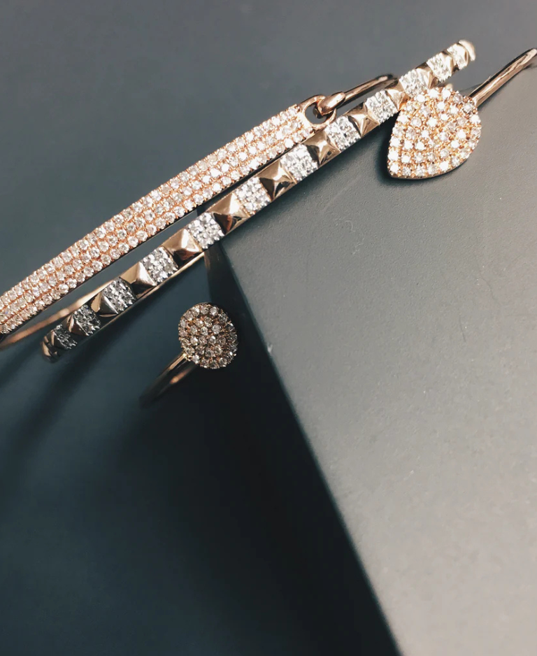 Diamond Pave Bar Bangle