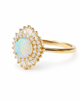 Arielle Diamond Opal Ring