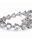Rose-Cut Double Row Open Band Ring 18k