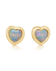 Australian Opal Heart Earrings