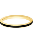 Black Enamel Gold Ring