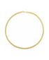 yellow gold herringbone style necklace