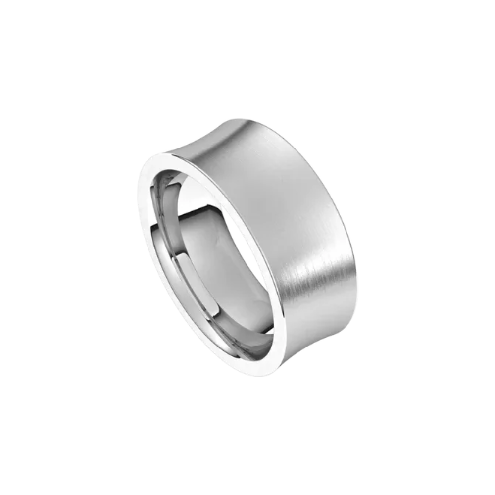 Matte Concave Comfort Fit Ring 8mm