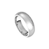 mens comfort fit half round ring satin hammer finish 6mm white gold, silver, or platinum color