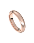 matte half round comfort fit ring 4mm rose gold