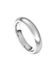 matte half round comfort fit ring 4mm white gold, platinum, or silver color