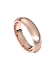 matte half round comfort fit ring 5mm rose gold