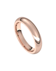 mens polished half round ring 4mm rose gold