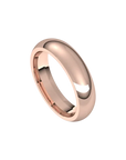 mens polished half round ring 5mm rose gold