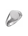 oval signet ring white gold