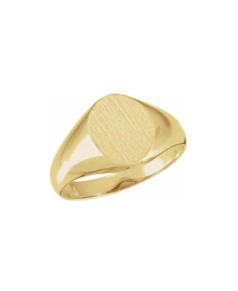 oval signet ring yellow gold