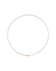 paperclip style chain 14k rose gold full necklace