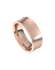 rings concave comfort fit matte 7mm rose gold