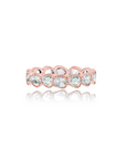 rose cut eternity ring with diamonds in rose gold