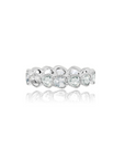 rose cut eternity ring with diamonds in white gold