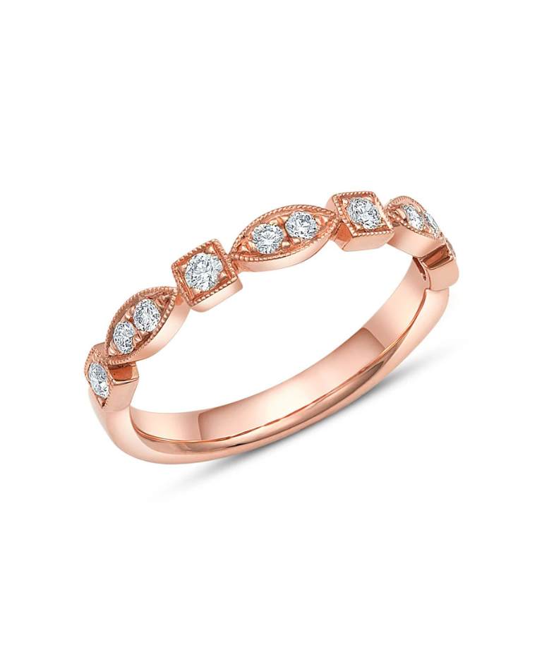 Rose Gold Art Deco Ring