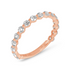 rose gold single shared prong ring