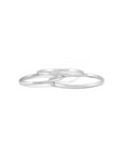 Set of 3 Thin White Gold Rings