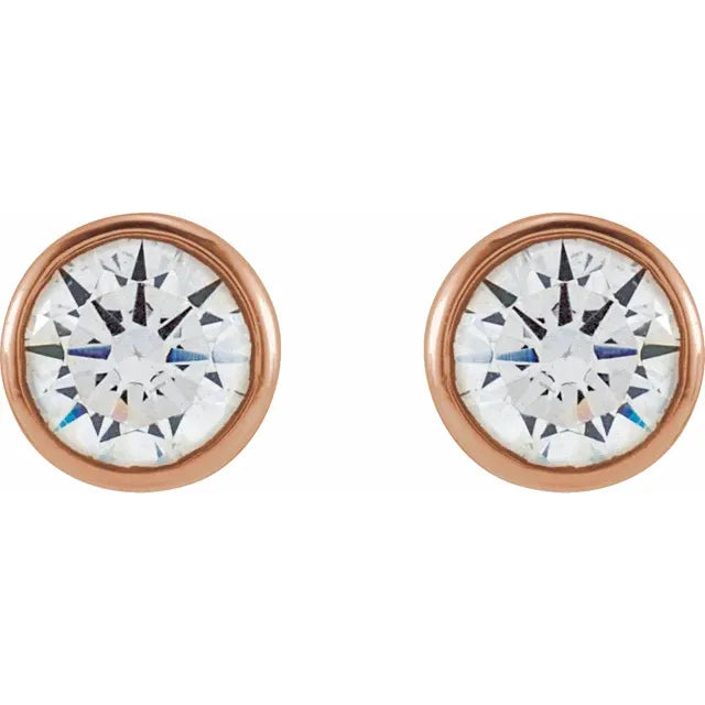 Lab Grown Round Diamond Earrings - Earrings