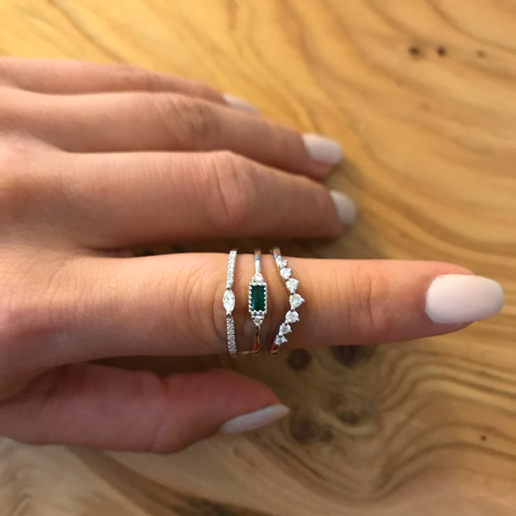 Harper Marquise Diamond Band - Rings