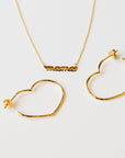 Open Heart Hoop Earrings - Earrings