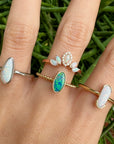 Australian Opal Diamond ring - Rings