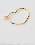 Open Heart Hoop Earrings - Earrings