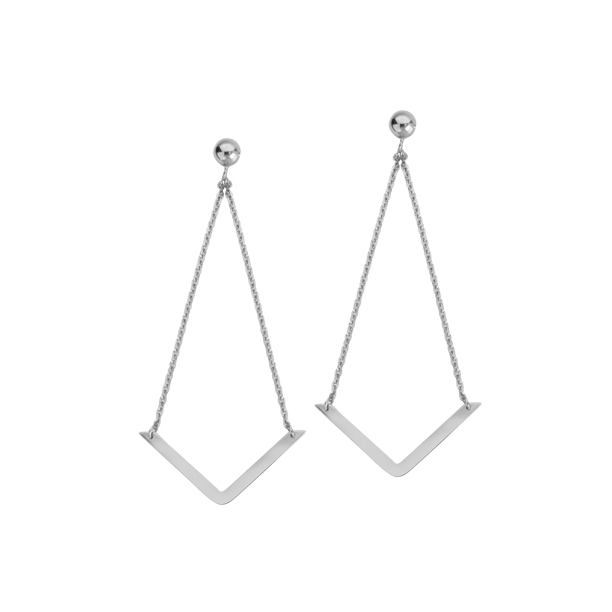 V Dangle Earrings - Earrings