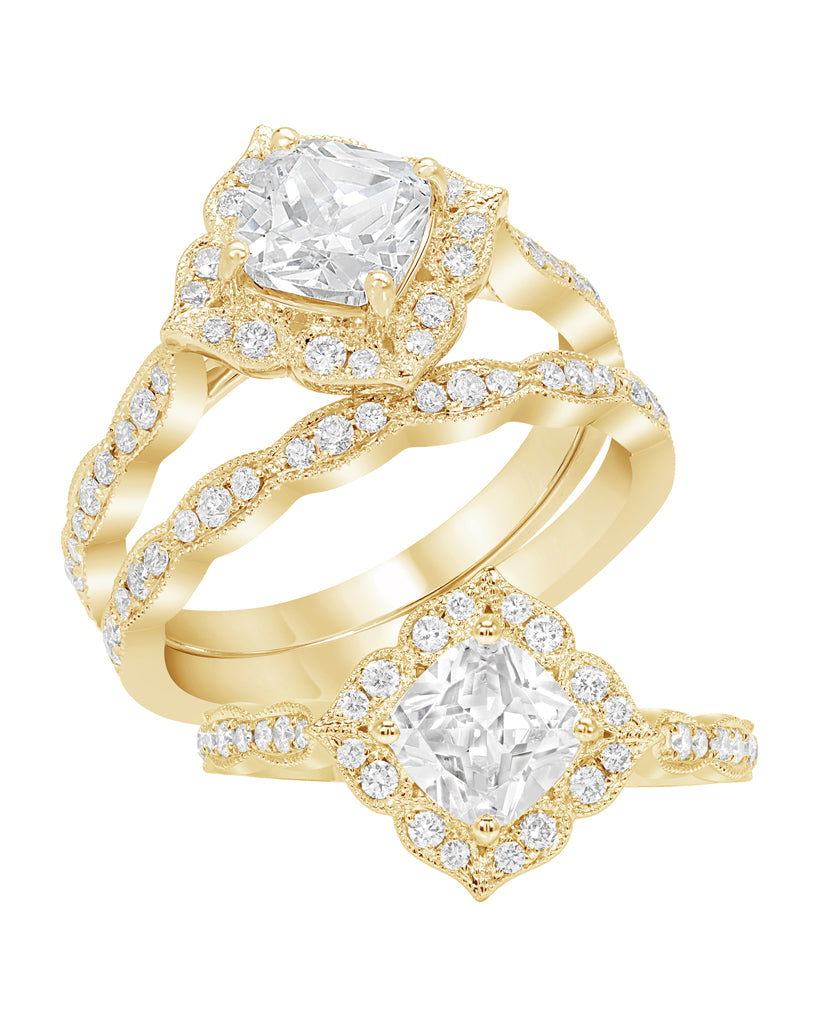 Vintage Inspired Diamond Ring - Rings